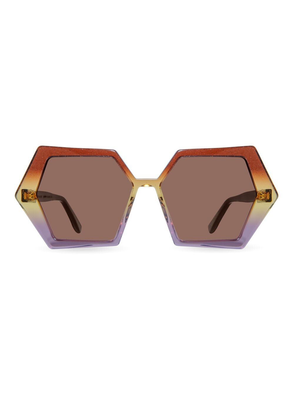 

Солнцезащитные очки Emily In Paris Hexagon 54MM с многоугольной оправой Zeus + Dione, коричневый