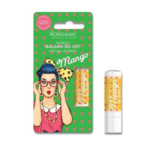 

4organic,Pin-up Girl натуральный бальзам для губ Манго 5г