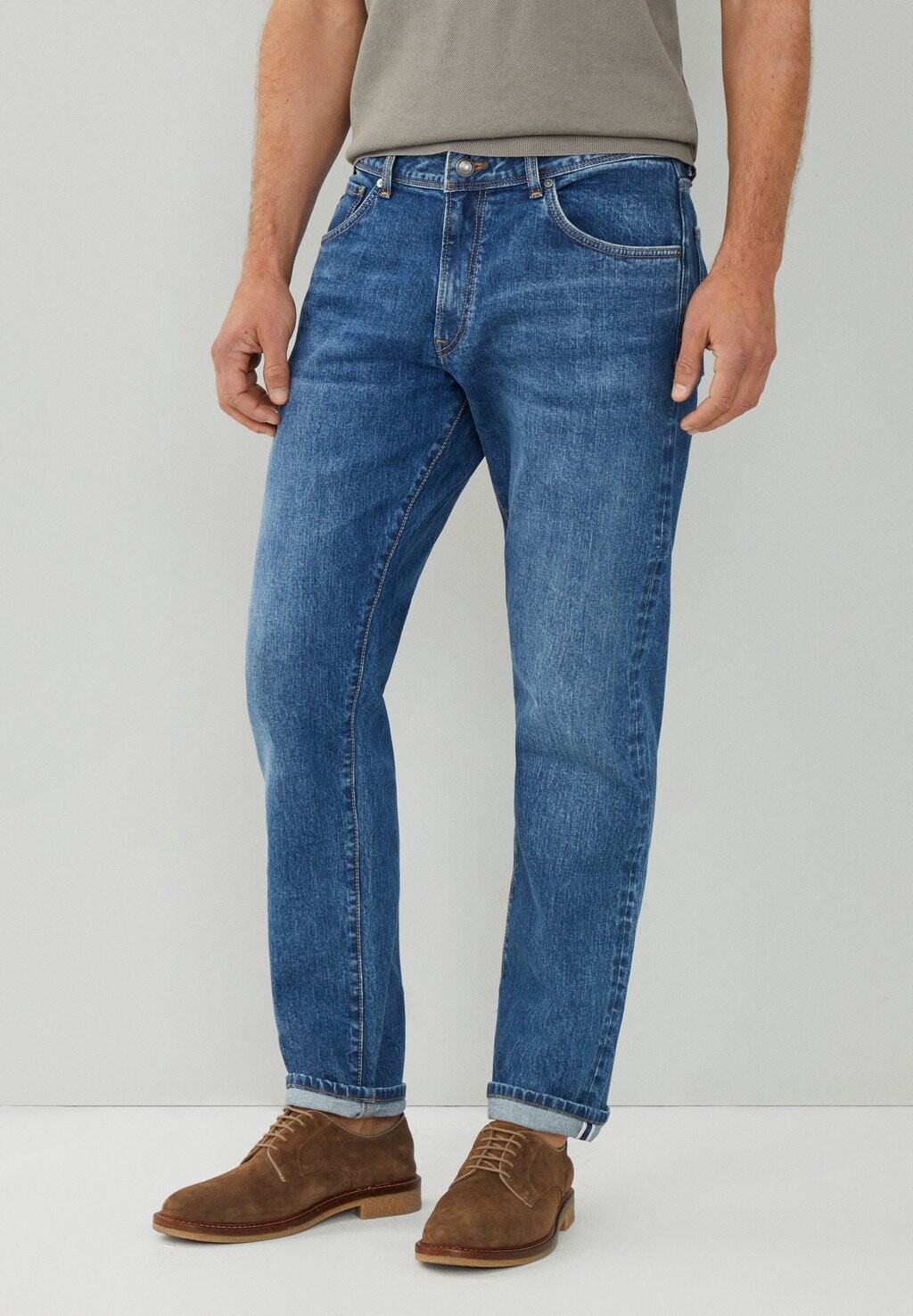 

Джинсы прямого кроя SELVAGE Hackett London, синий деним