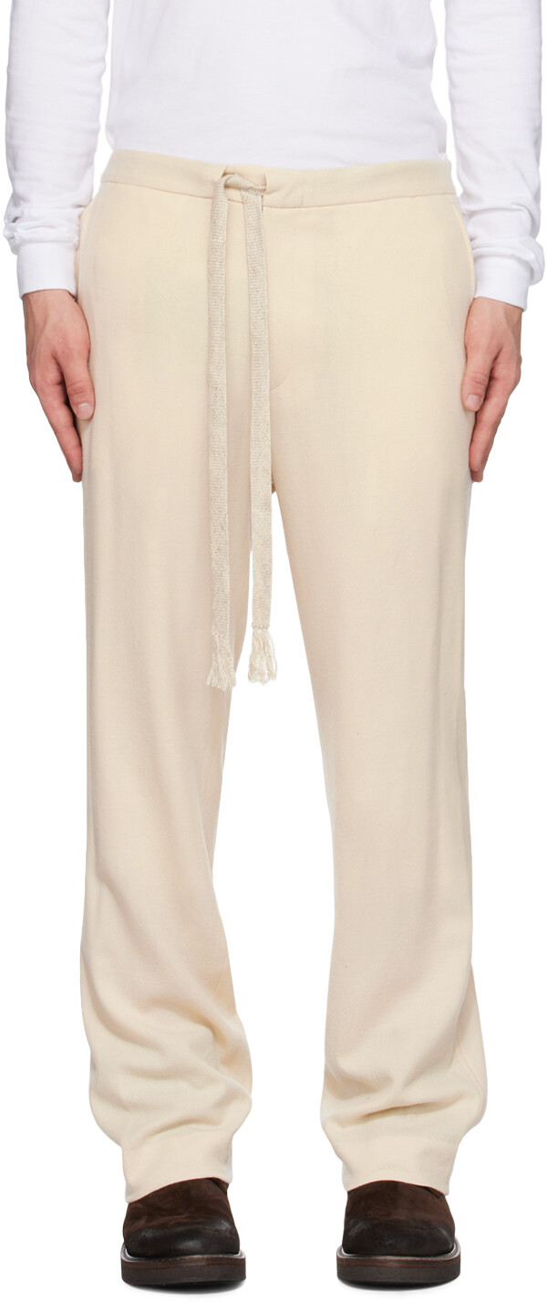 

AURALEE Off-White Viyella Easy Брюки