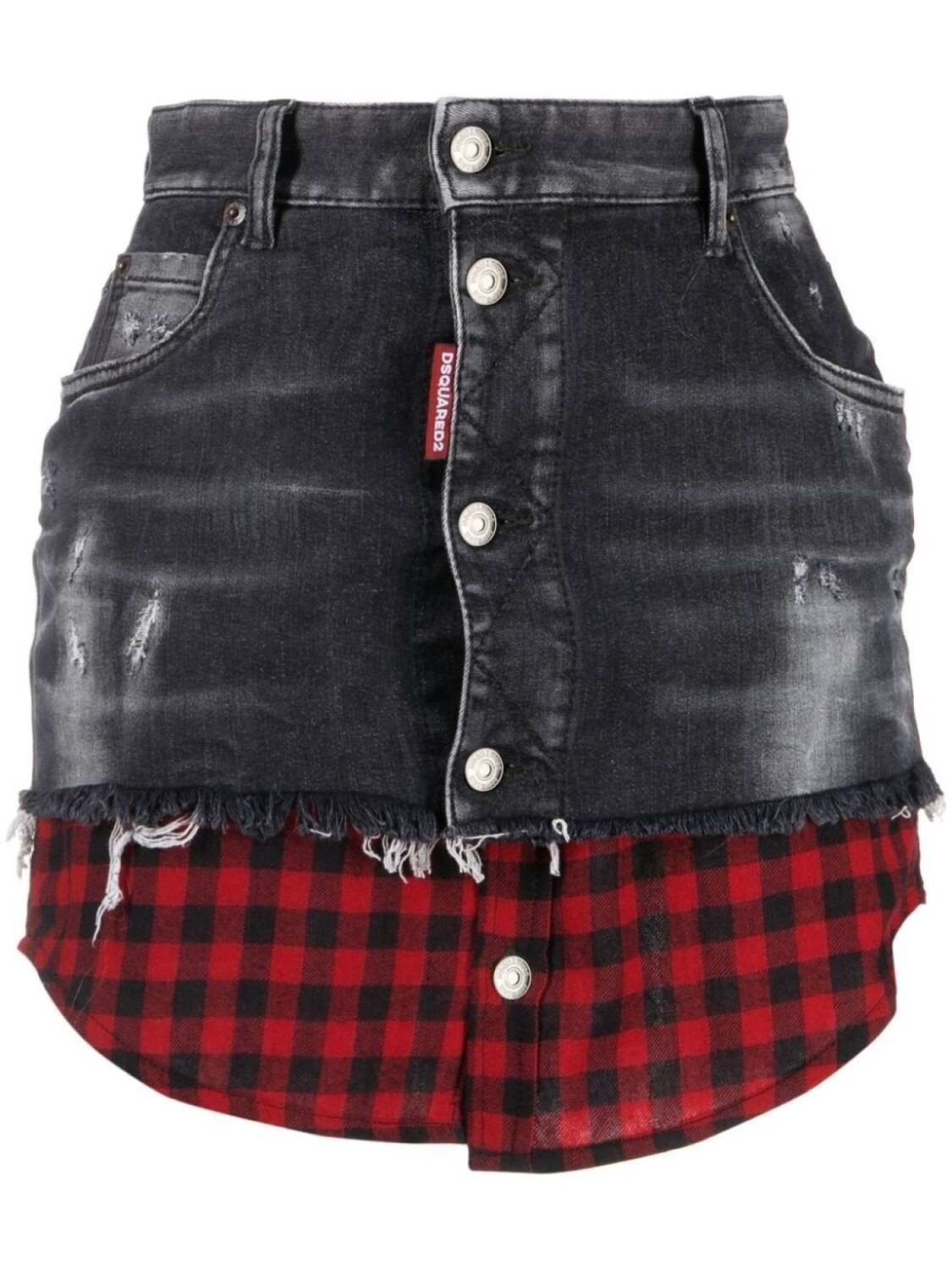 

Dsquared2 джинсовая мини-юбка, черный