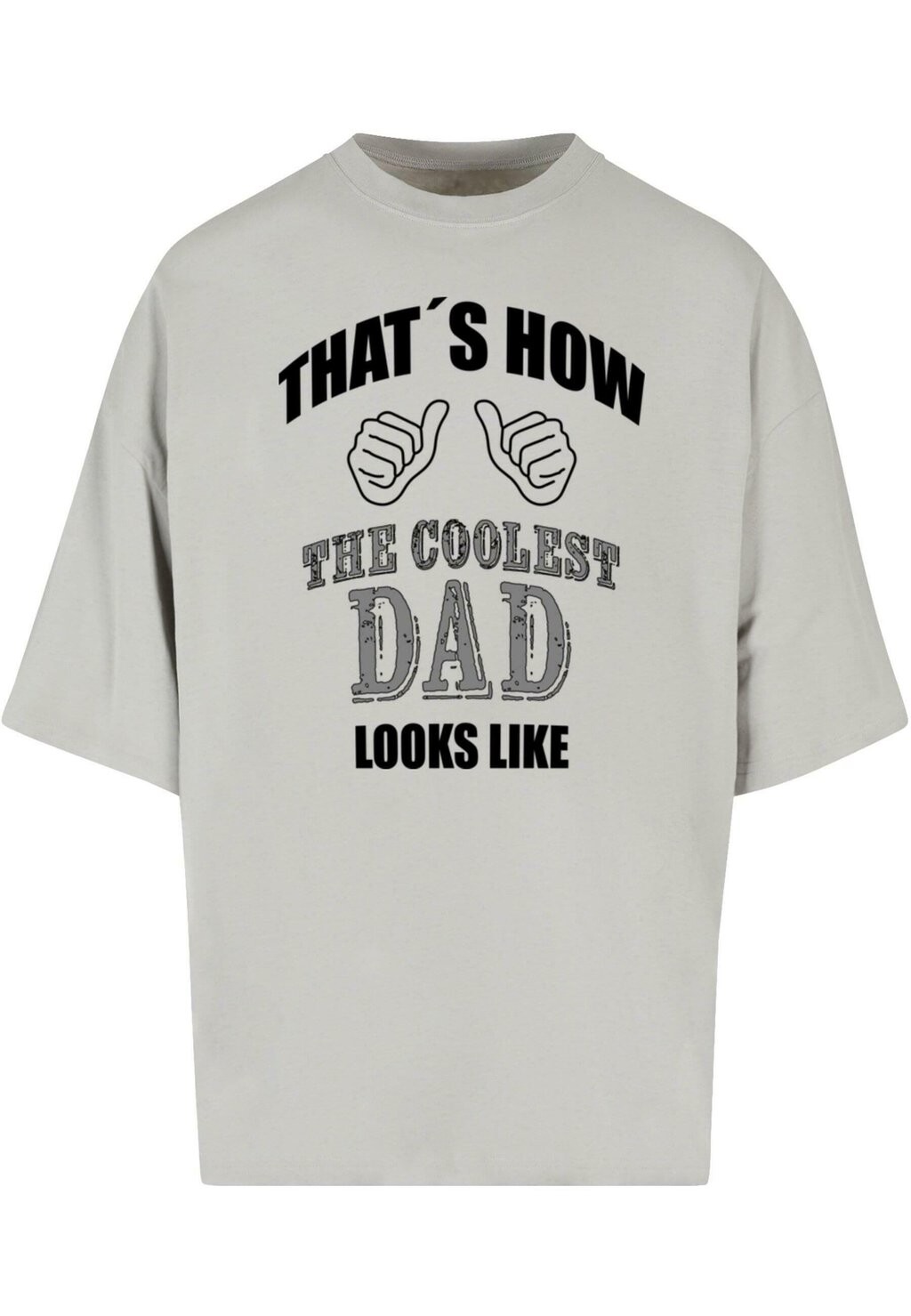 

Футболка с принтом COOLEST DAD HUGE Merchcode, цвет lightasphalt