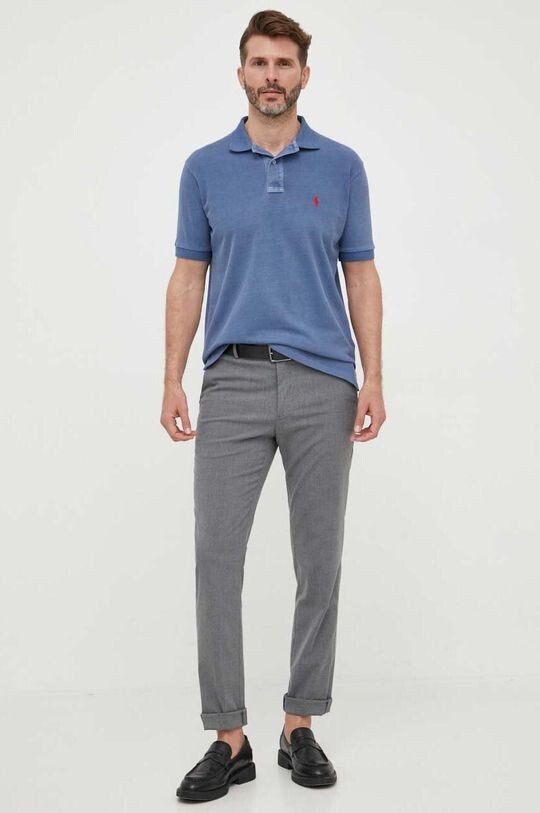 

Хлопковое поло Polo Ralph Lauren, синий