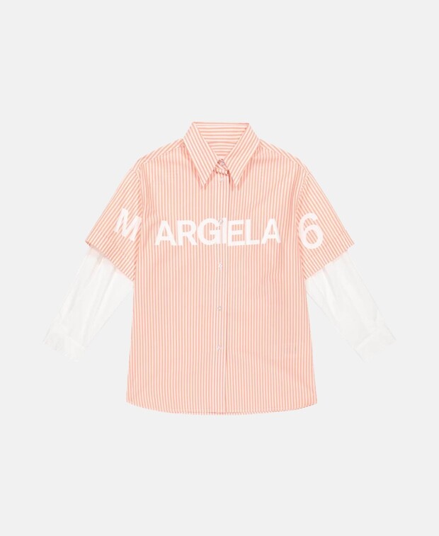 

Блузка с короткими рукавами MM6 Maison Margiela Kids, белый