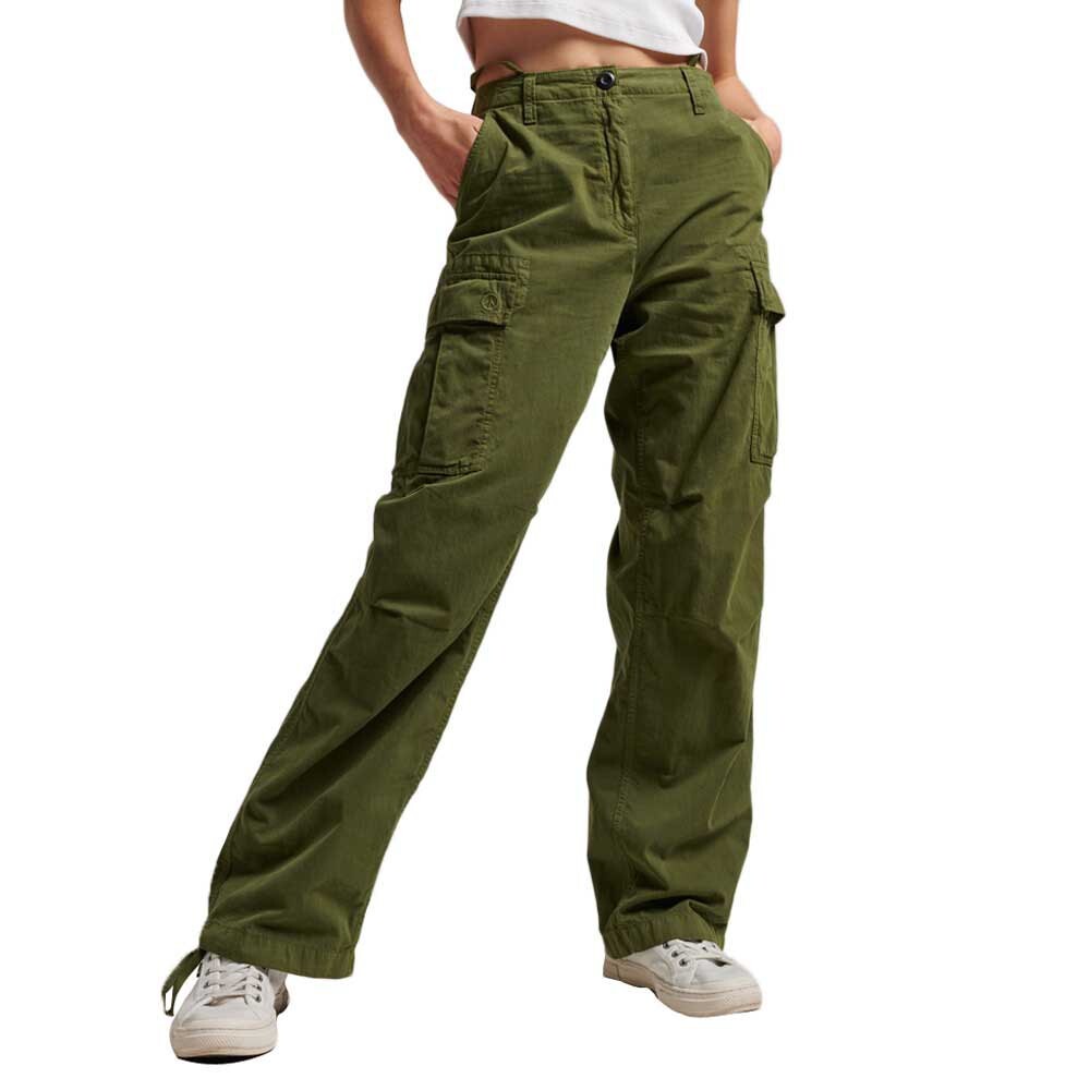 

Брюки Superdry Vintage Low Rise Cargo, зеленый