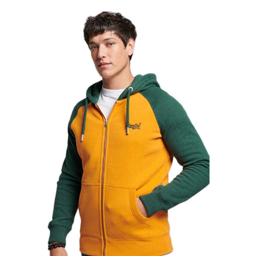

Толстовка Superdry Vintage Logo Baseball Full Zip, желтый