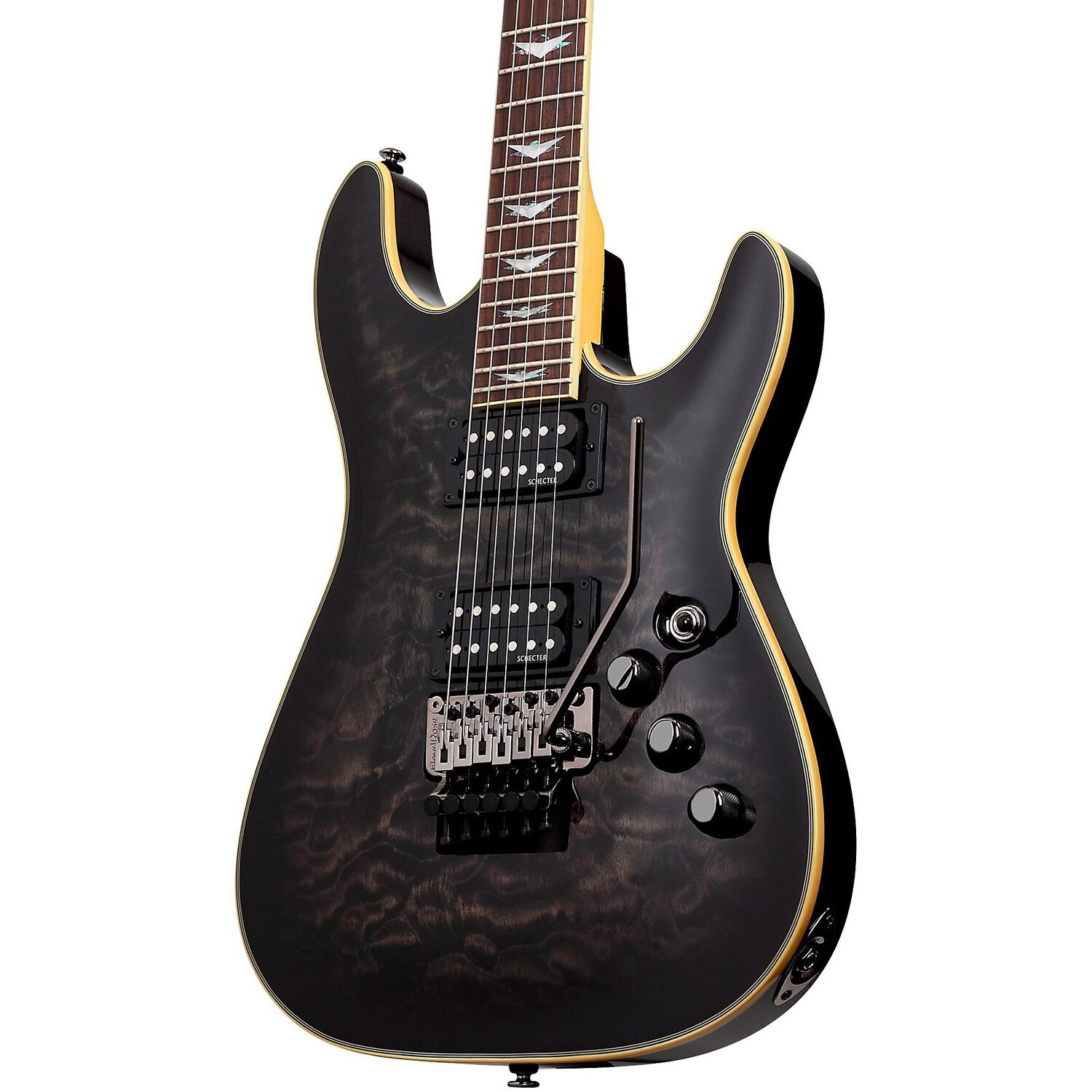 цена Schecter Guitar Research Omen Extreme-6 FR Электрогитара See-Thru Black