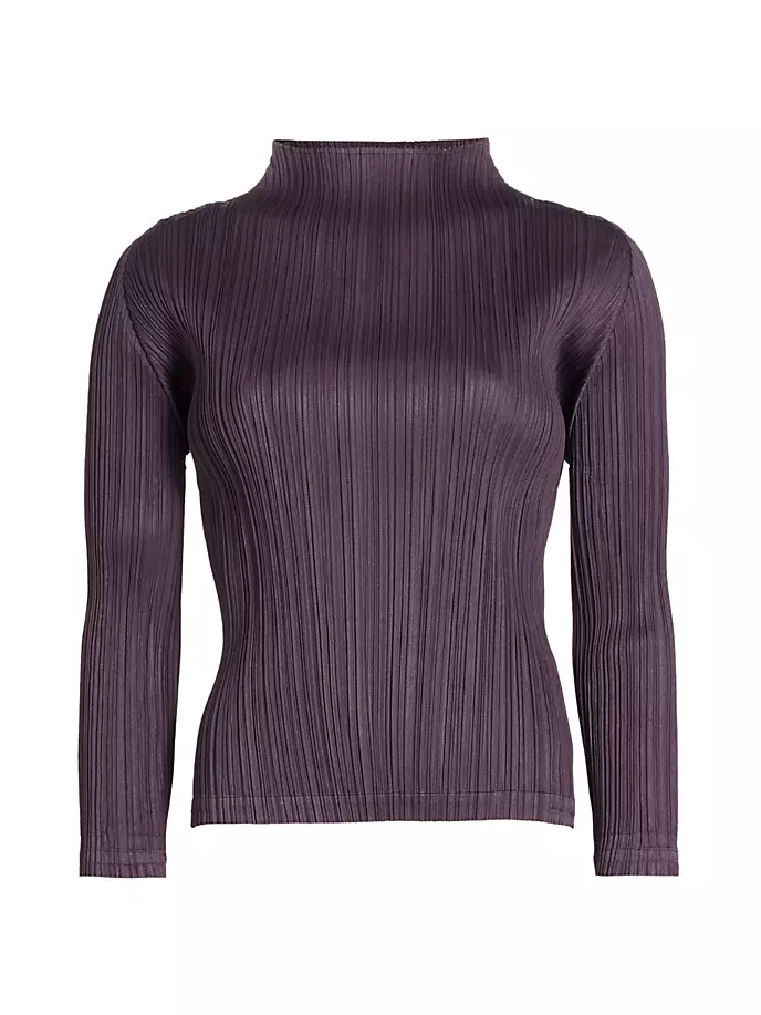 широкие брюки со складками pleats please issey miyake цвет dark brown Ноябрьский плиссированный топ Pleats Please Issey Miyake, фиолетовый