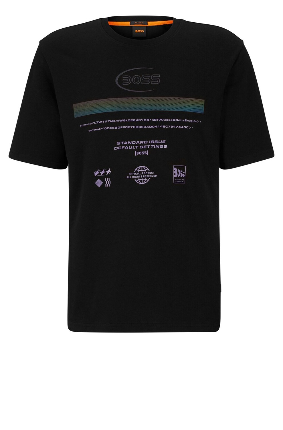 

Футболка BOSS Orange Teiridescent, черный