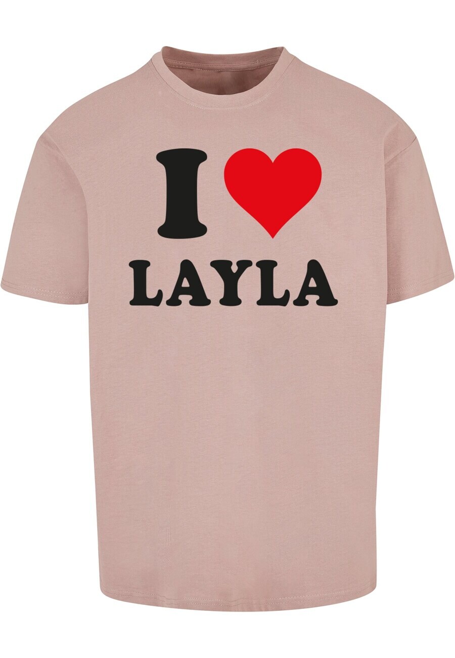 

Футболка Merchcode I LOVE LAYLA, светло-коричневый