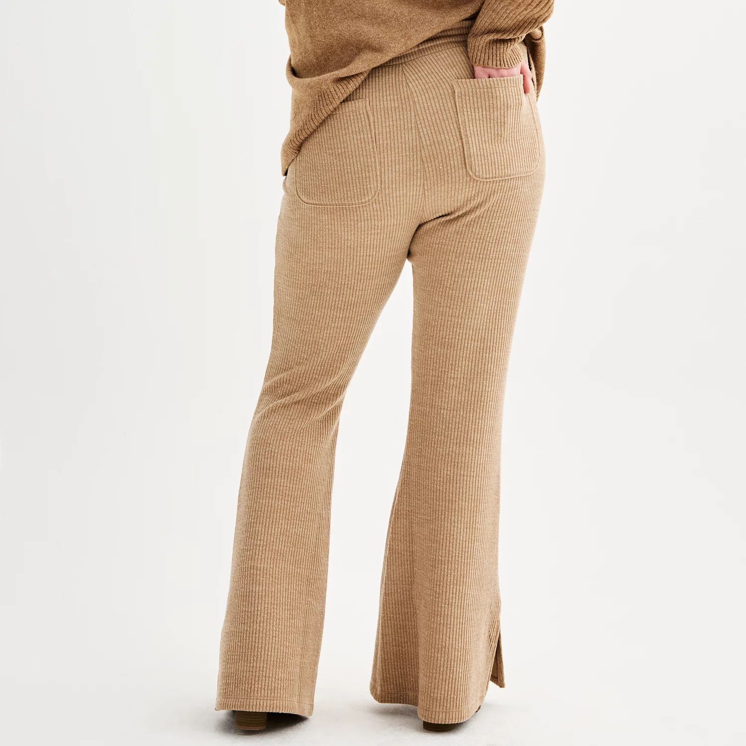 Трикотажные брюки-клеш SO больших размеров для юниоров с высокой посадкой SO кроссовки art brighton gelb