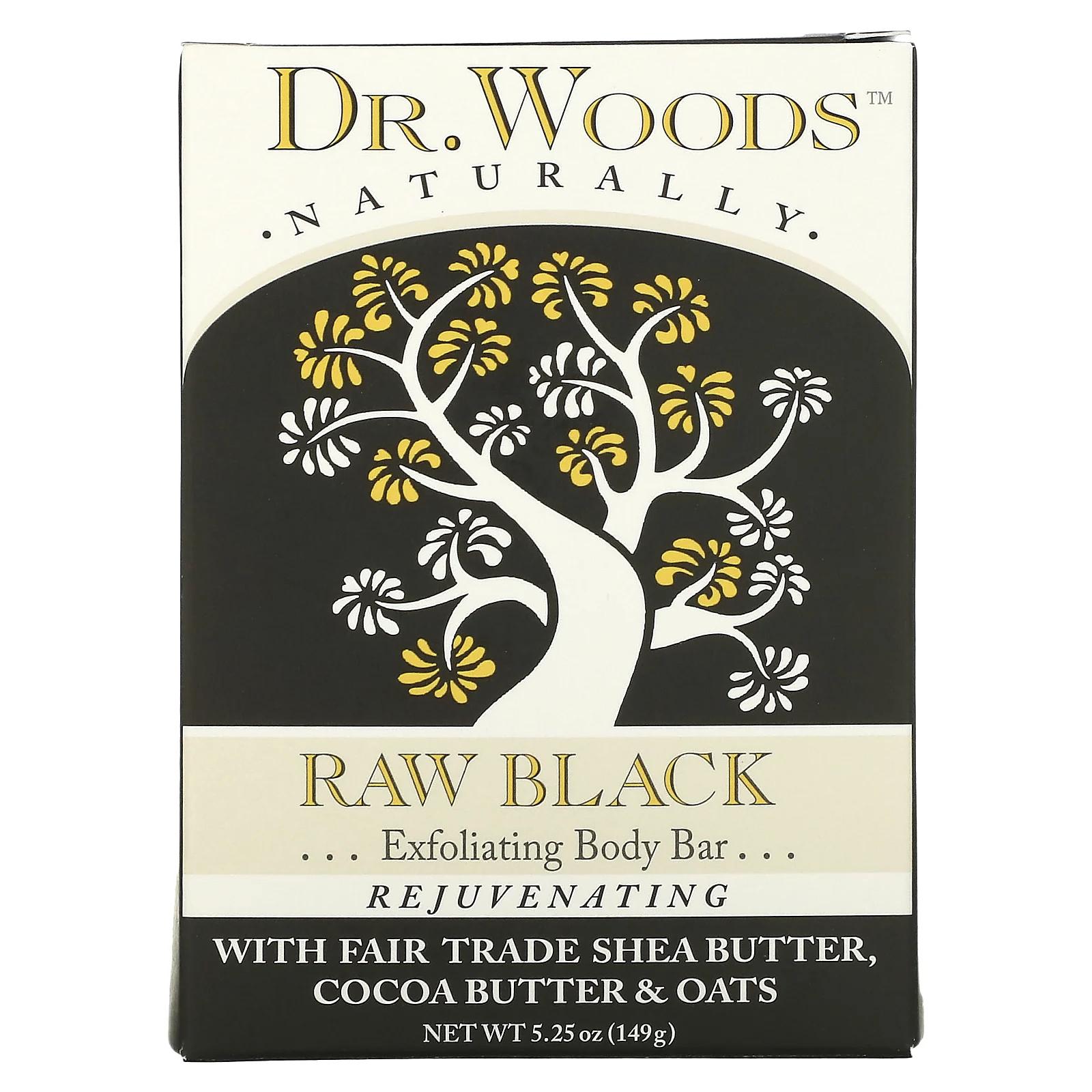 Dr. Woods Мыло с маслом ши необработанное черное 5,25 унций (149 г) dr woods брусковое мыло кокосовое молоко 149 г 5 25 унции