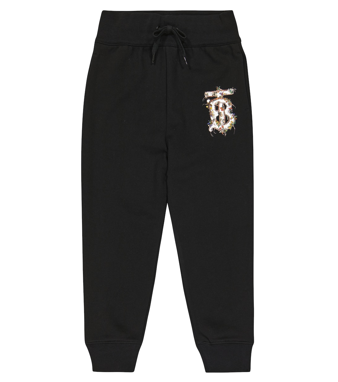 Спортивные брюки из хлопкового джерси с логотипом Burberry, черный