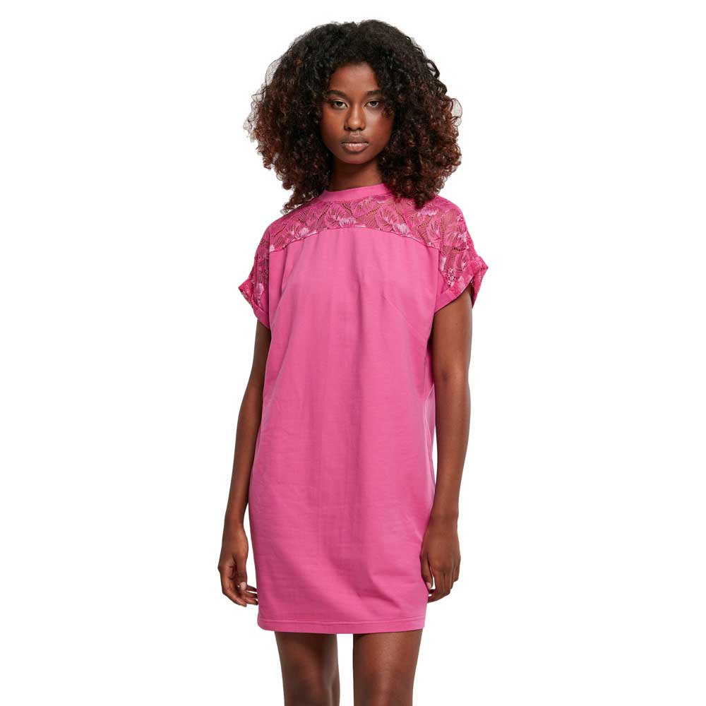 цена Короткое платье Urban Classics Lace, розовый