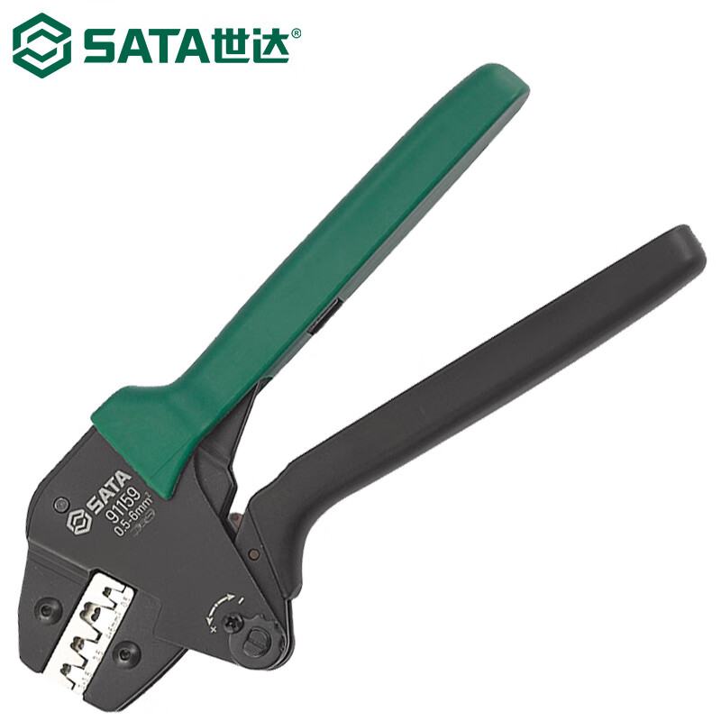 SATA 91159 обжимные клещи, экономичные обжимные клещи для штекерных разъемов 0,25-6 мм²