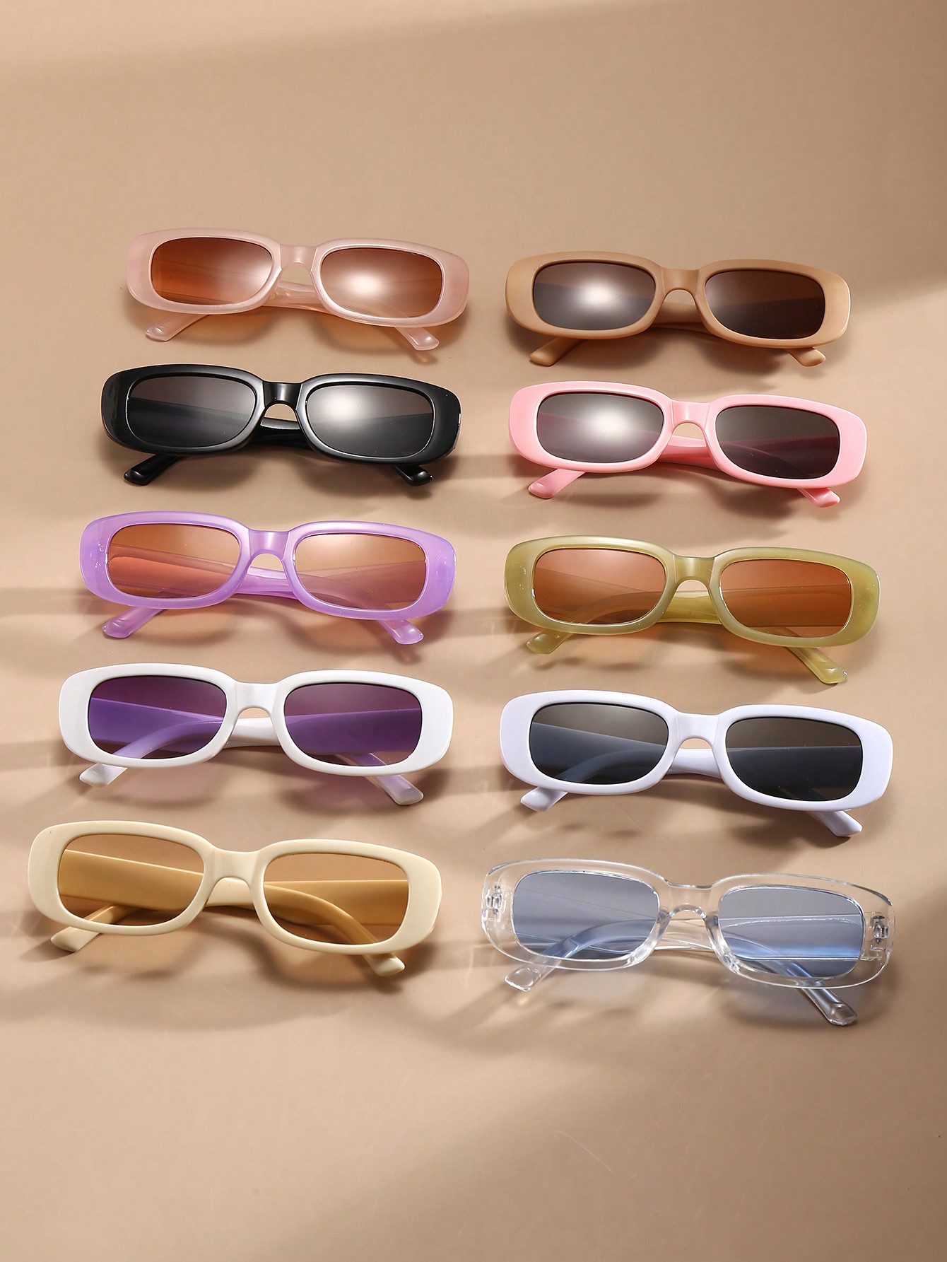 10 шт. модные солнцезащитные очки унисекс Y2k в стиле ретро