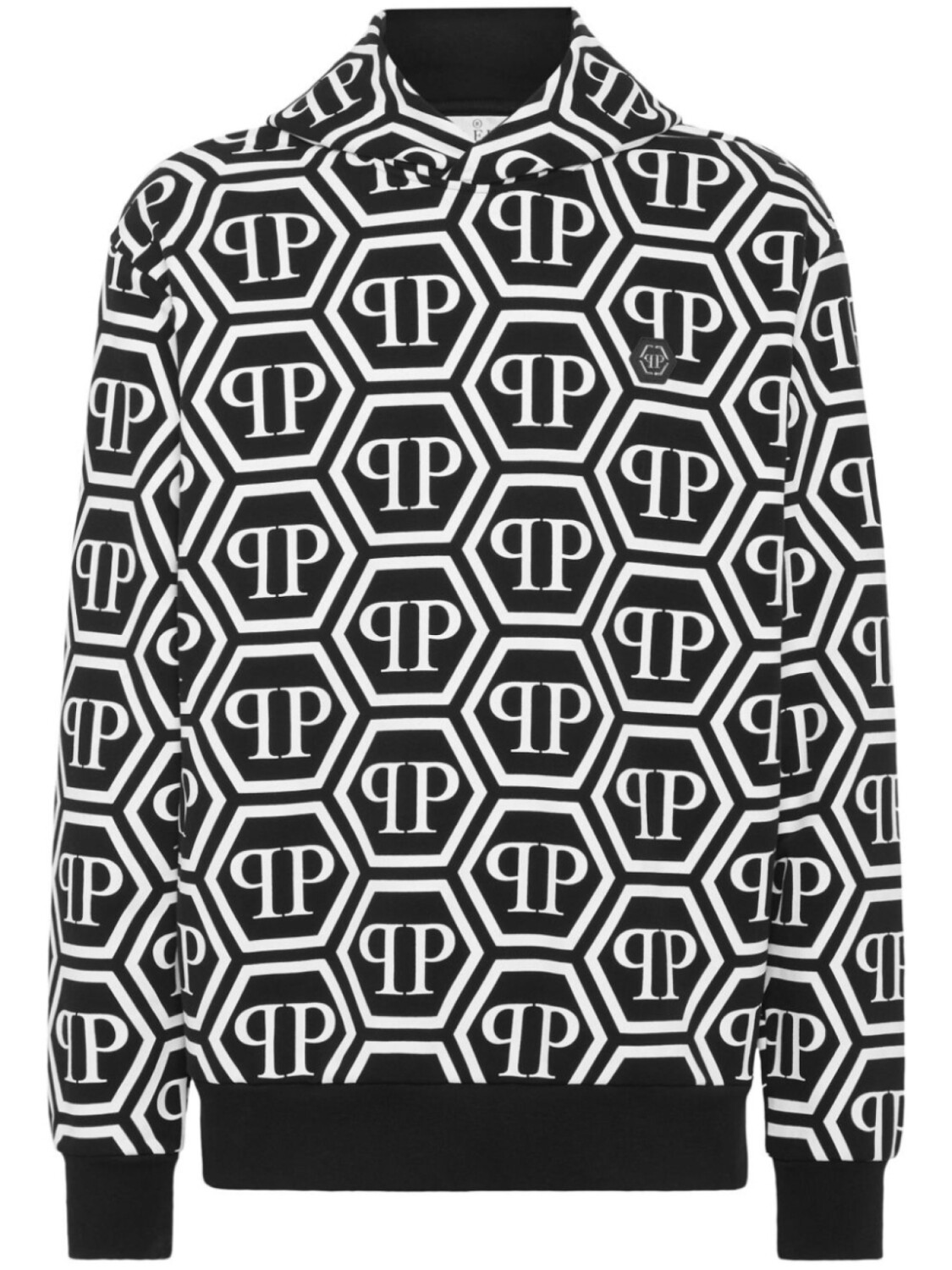 

Philipp Plein худи из джерси с монограммой, черный