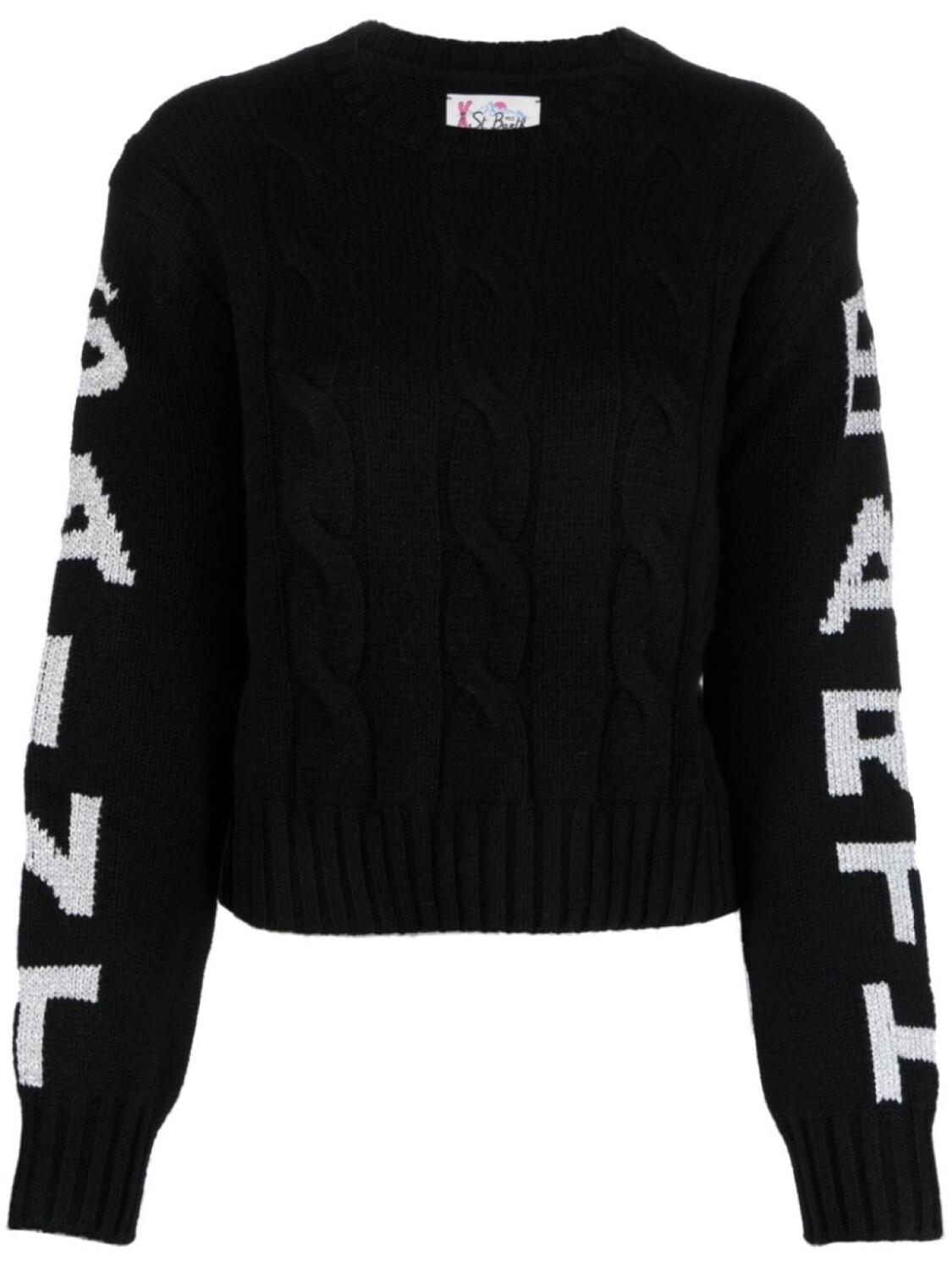 

Вязаный джемпер с люрексом MC2 Saint Barth, черный