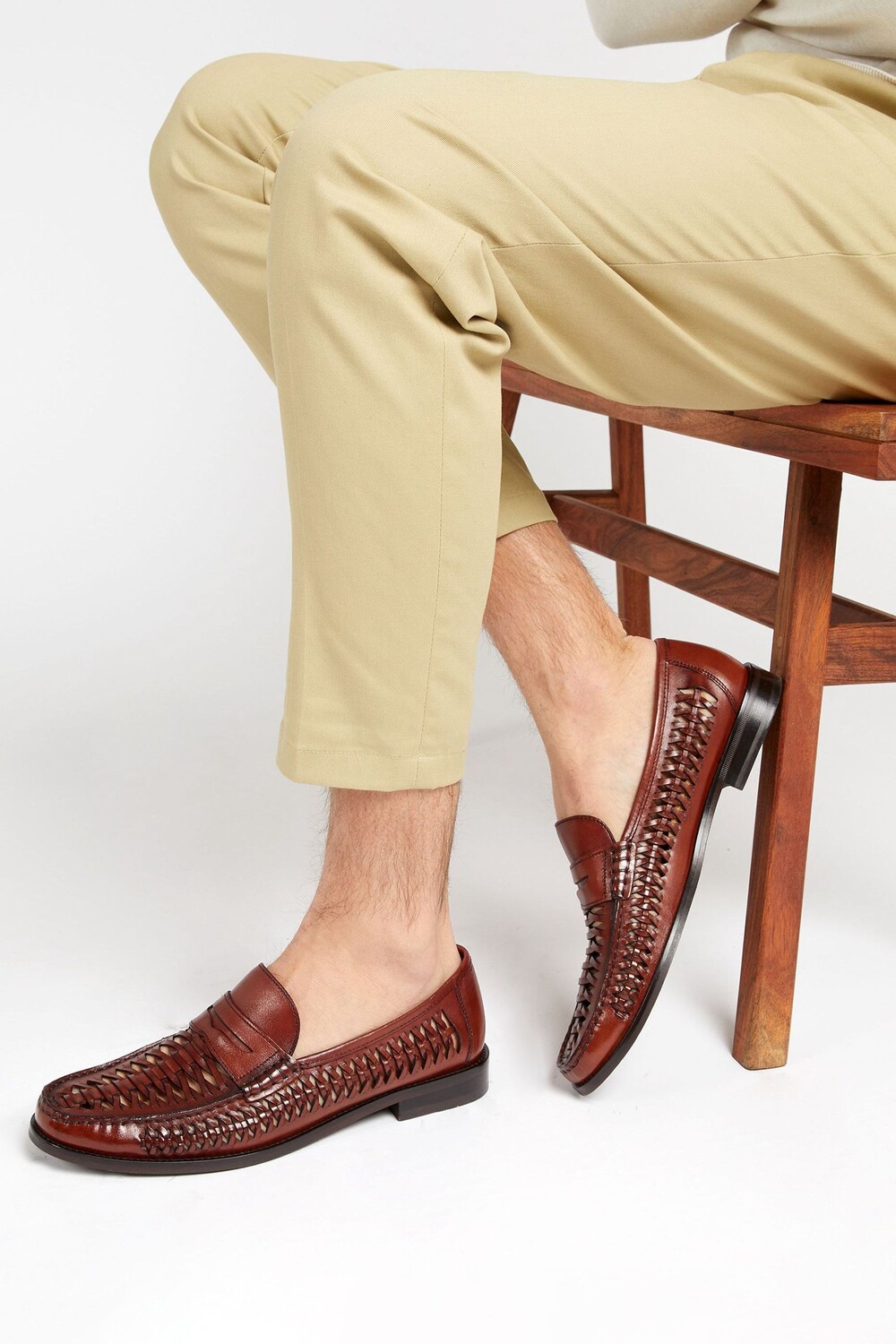 

Коричневые мужские кожаные лоферы Riverside Jones Bootmaker, коричневый