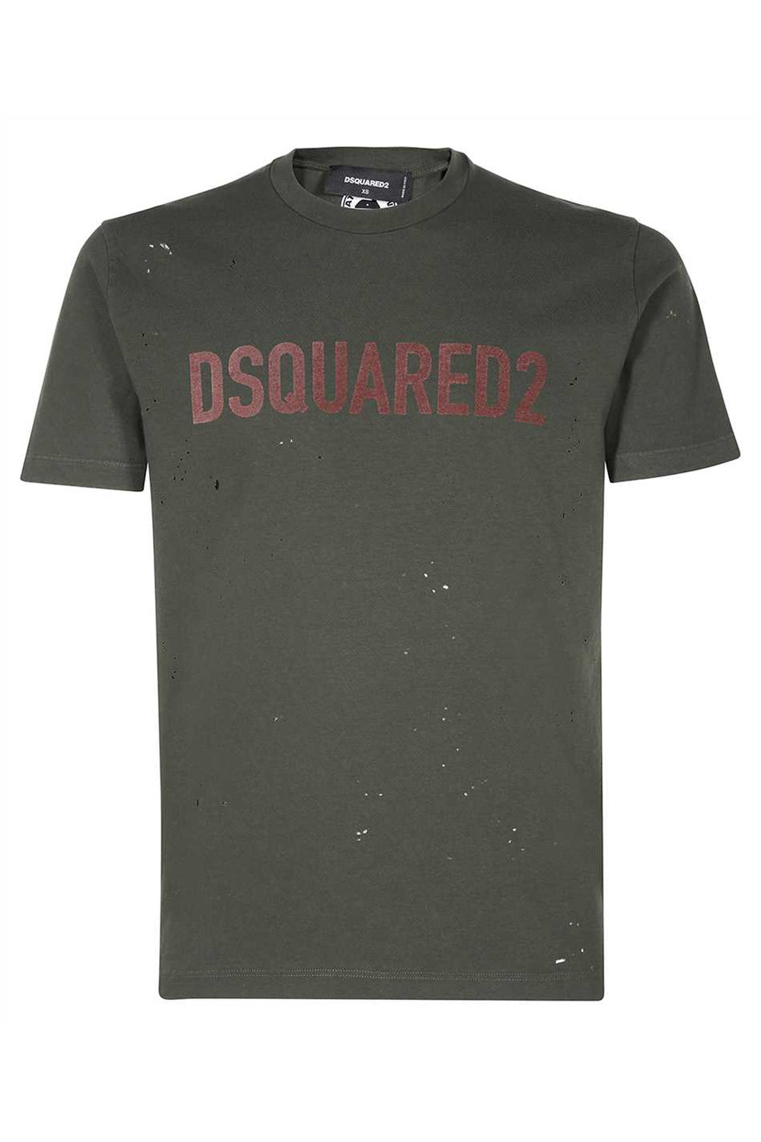 цена Хлопковая футболка с логотипом Dsquared2, зеленый