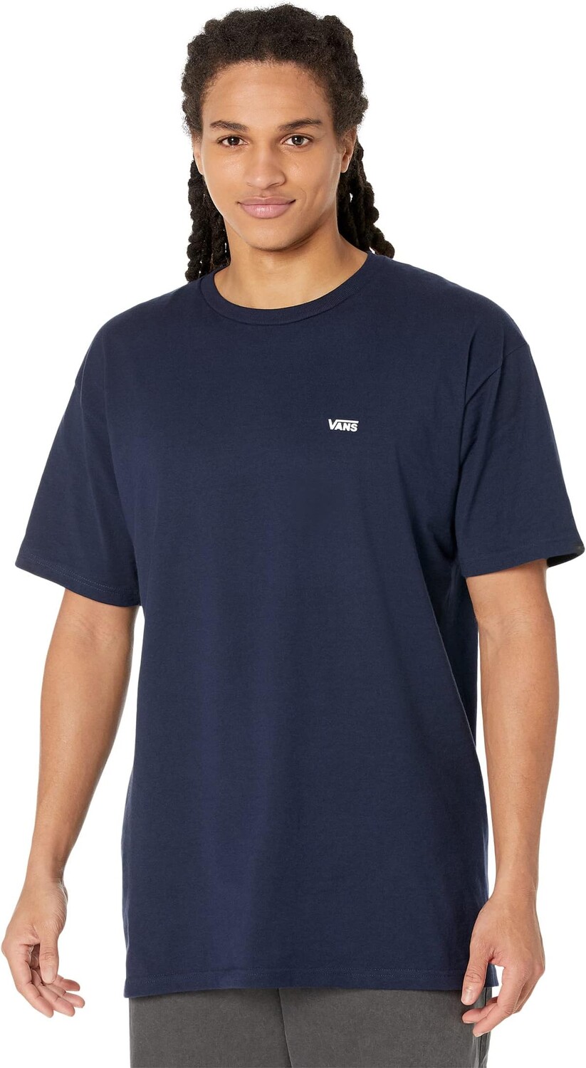

Футболка с логотипом на левой груди Vans, цвет Navy/White