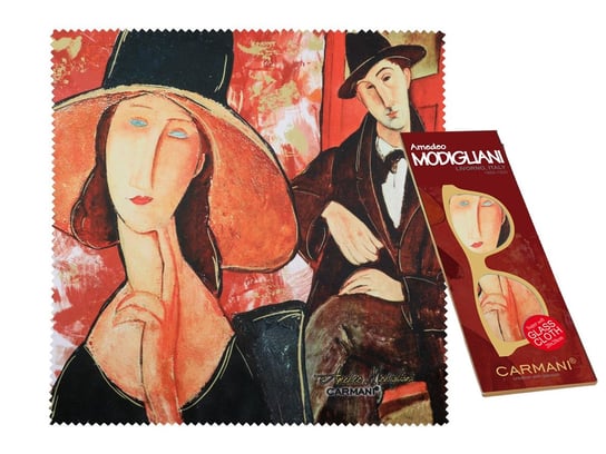 Ткань для очков - А. Модильяни. Женщина в шляпе и Марио Варвольи (CARMANI)/CARMANI тарелка треугольная carmani подсолнухи 17х17 см