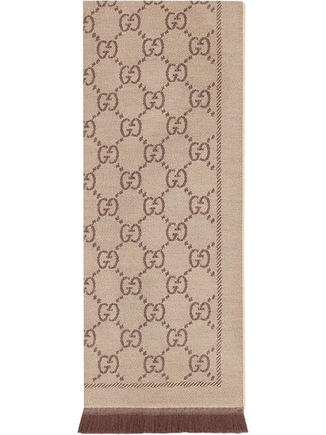 

Gucci жаккардовый шарф с логотипом GG, нейтральный цвет