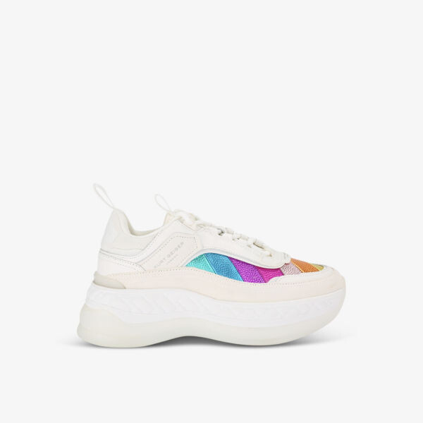

Кожаные кроссовки Kensington Pump с низким берцем и орлом Kurt Geiger London, белый