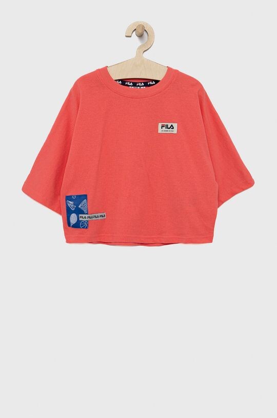 

Детская хлопковая футболка Fila, оранжевый