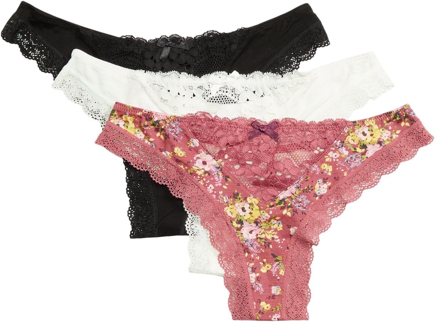

Набор стрингов Willow, 3 шт. Honeydew Intimates, цвет Black/Macrame/Brandy Bouquets