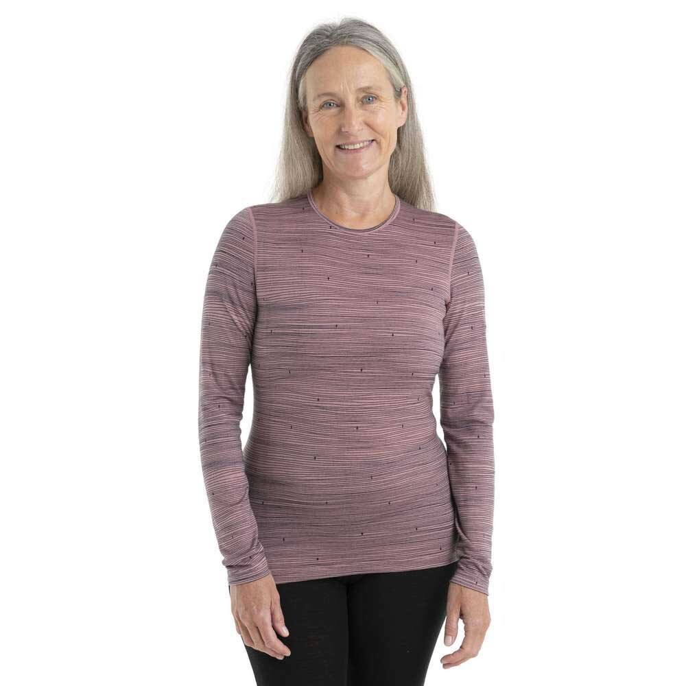 

Базовый слой Icebreaker 200 Oasis Crewe Ski Tracks Merino Long, фиолетовый