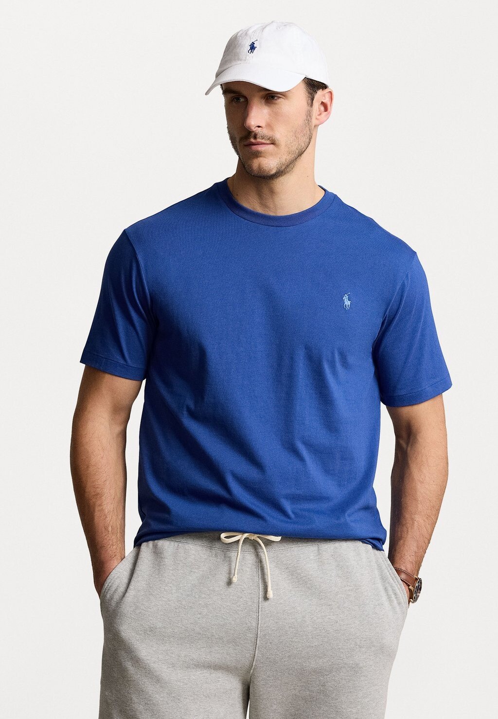 Базовая футболка Polo Ralph Lauren Big & Tall, Королевский синий низкие кроссовки aera lace unisex polo ralph lauren мягкий серый черный королевский