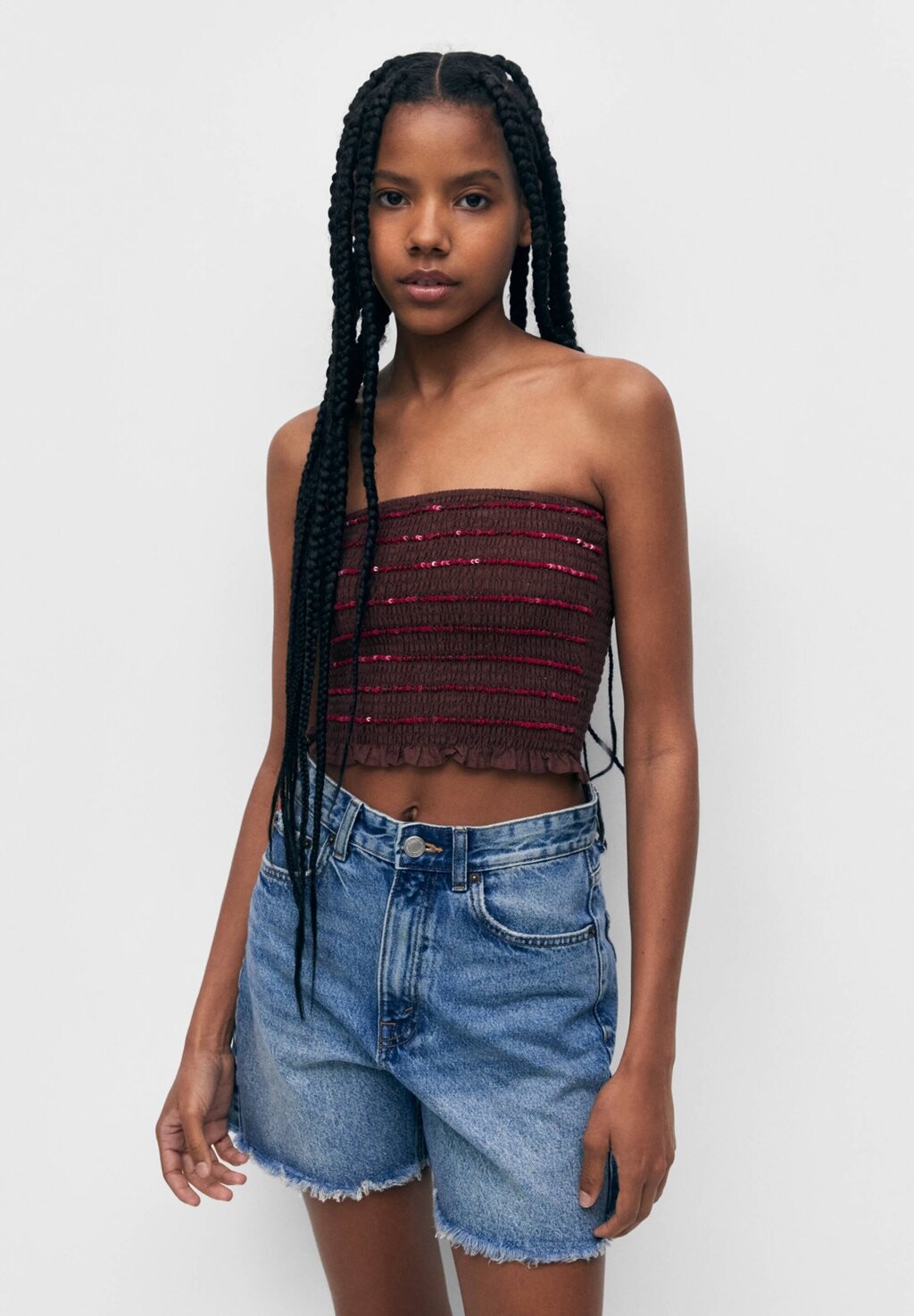 

Топ PULL&BEAR, коричневый
