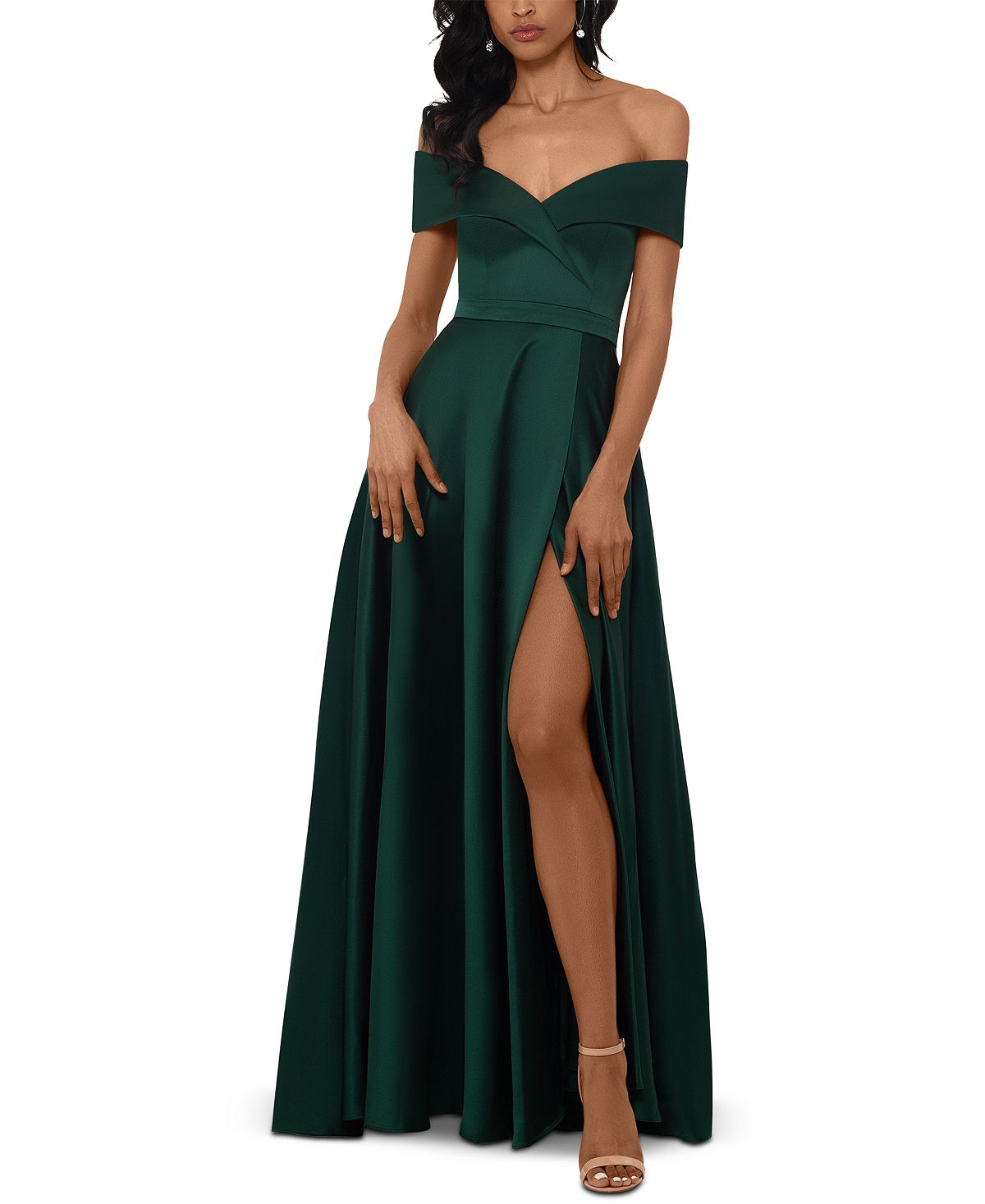 Атласное платье XSCAPE смартфон bq 5560l trend emerald green