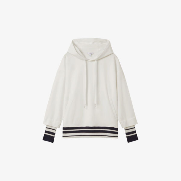 

Худи lexi в полоску из эластичной ткани Reiss, синий