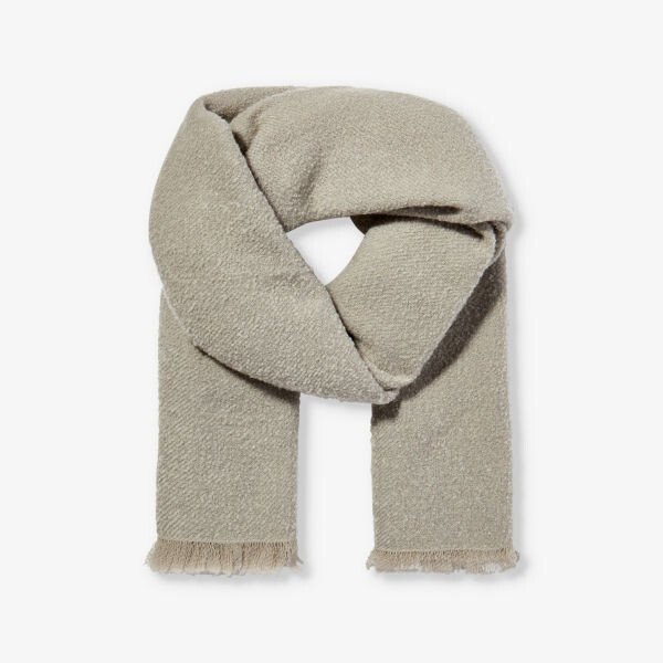 

Шарф из смесовой шерсти с текстурой букле Melt Rick Owens, цвет pearl