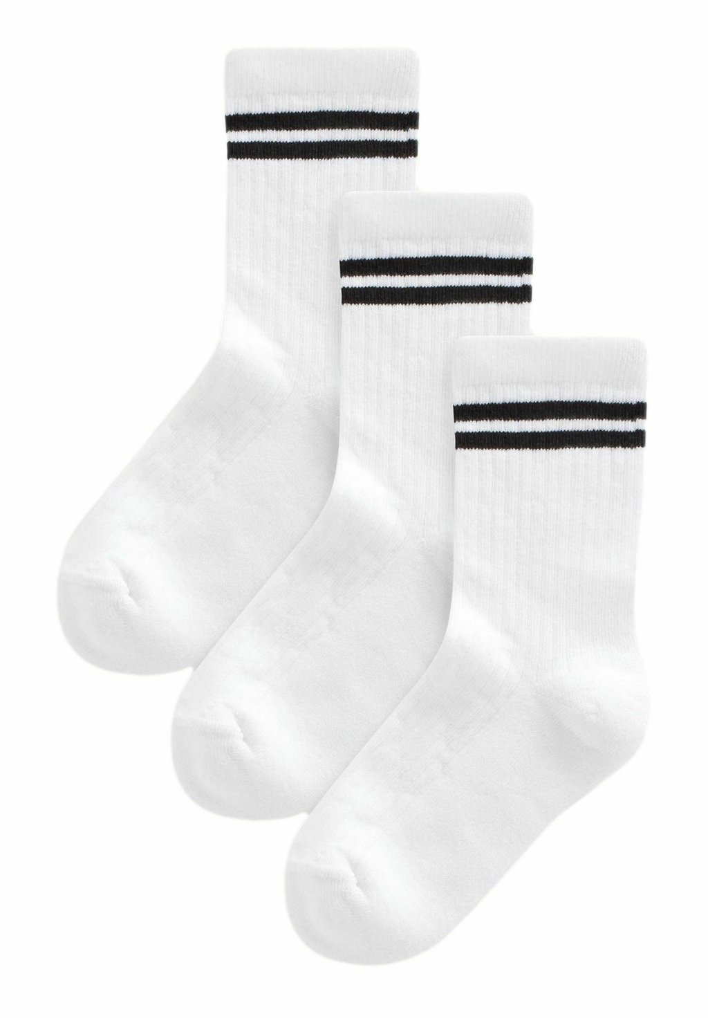 Носки Rich Cushioned Footbed Ankle 3 Pack Next, цвет white black stripe