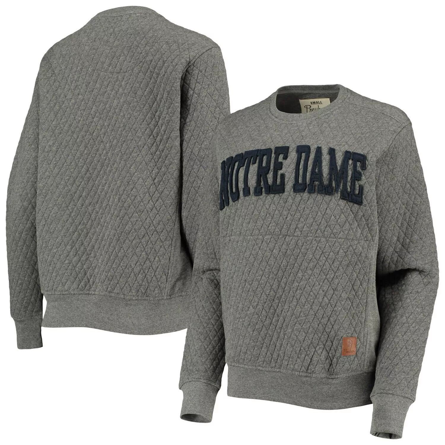 

Женский стеганый пуловер Pressbox Heather Charcoal Notre Dame Fighting Irish Moose