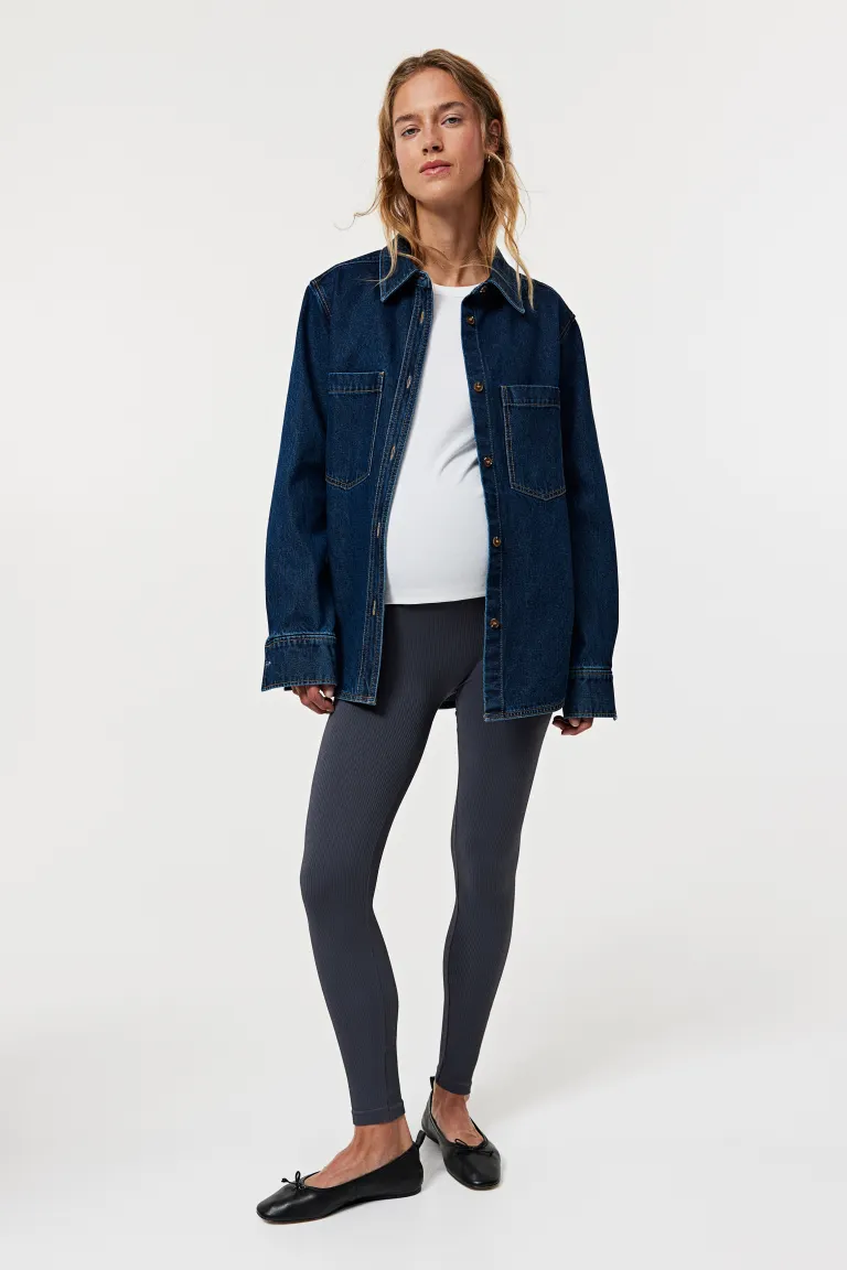 

Бесшовные леггинсы H&M, серый