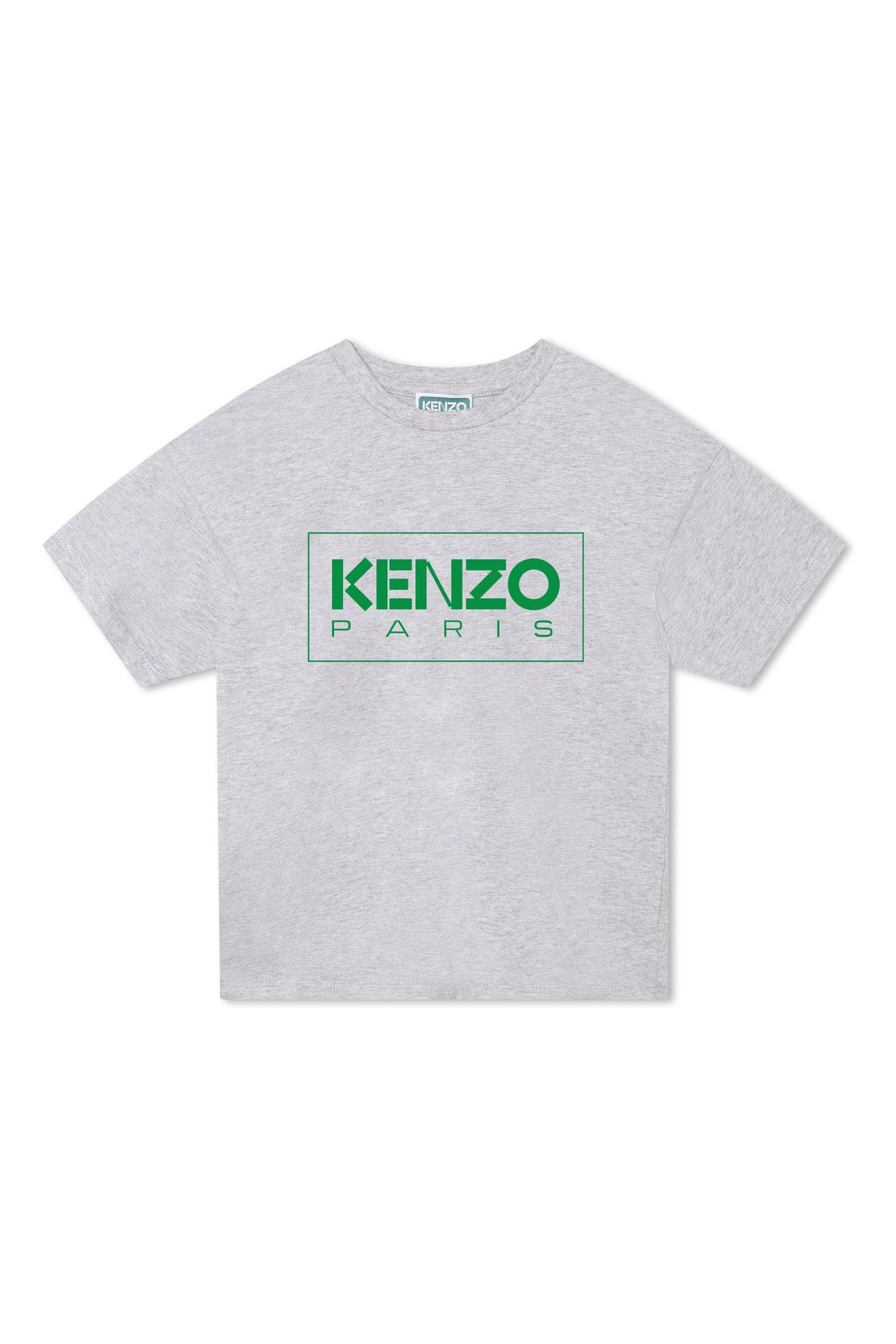 Серая детская футболка Kenzo с логотипом Kenzo, серый