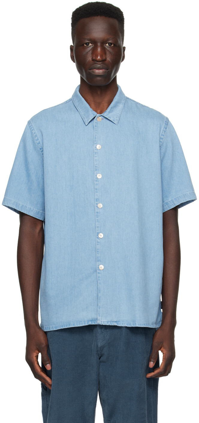 

Синяя рубашка с вентиляцией Ps By Paul Smith