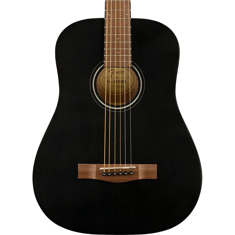 цена Акустическая гитара Fender FA-15 3/4 Scale Steel With Gig Bag, Walnut Fingerboard, Black Acoustic Guitar