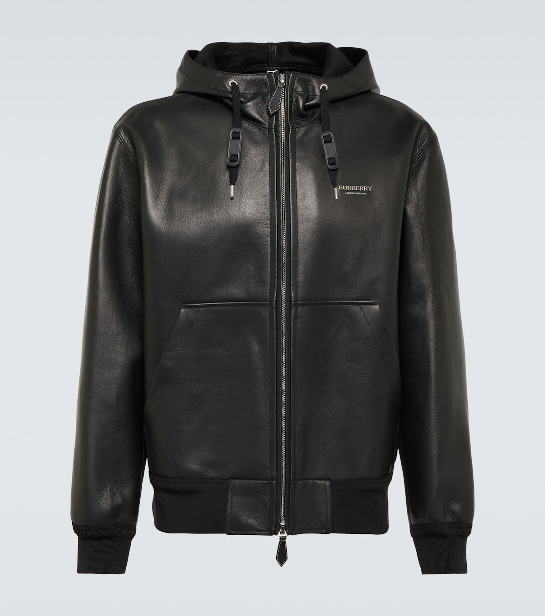 

Кожаный пиджак Burberry, черный