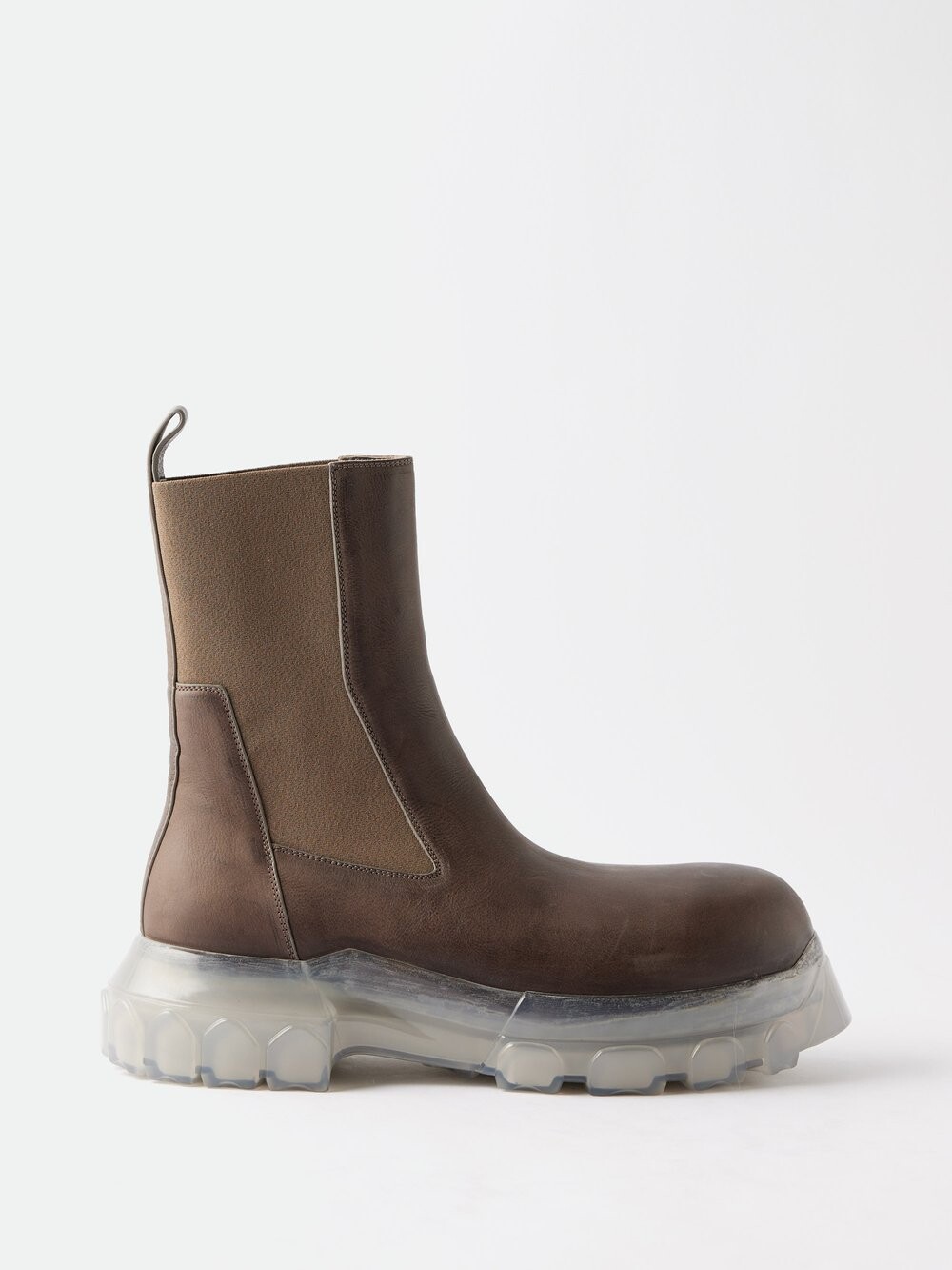 

Кожаные ботинки bozo tractor Rick Owens, коричневый