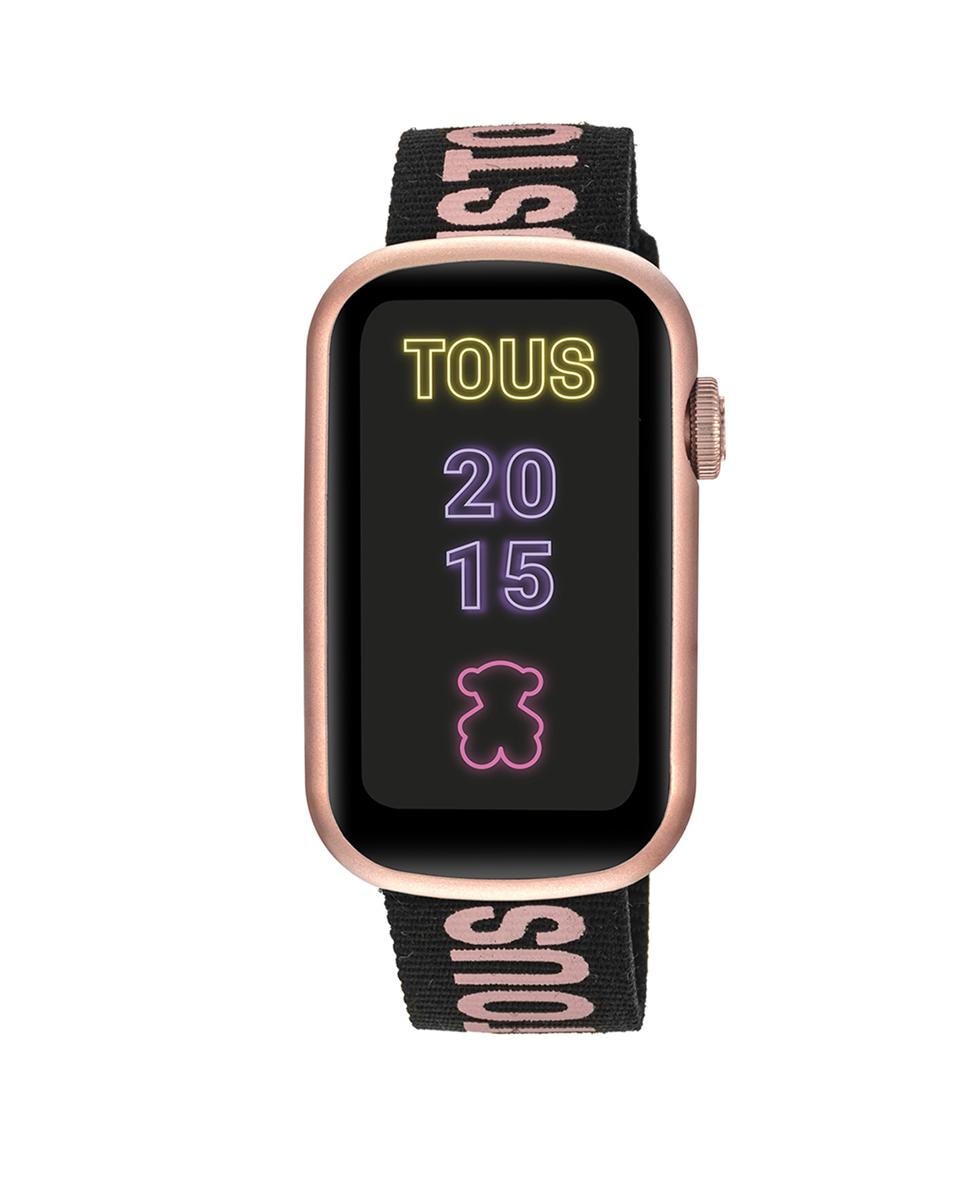 Женские умные часы с Т-образным ремешком, нейлоновым ремешком и бледно-розовым силиконовым ремешком Tous, розовый