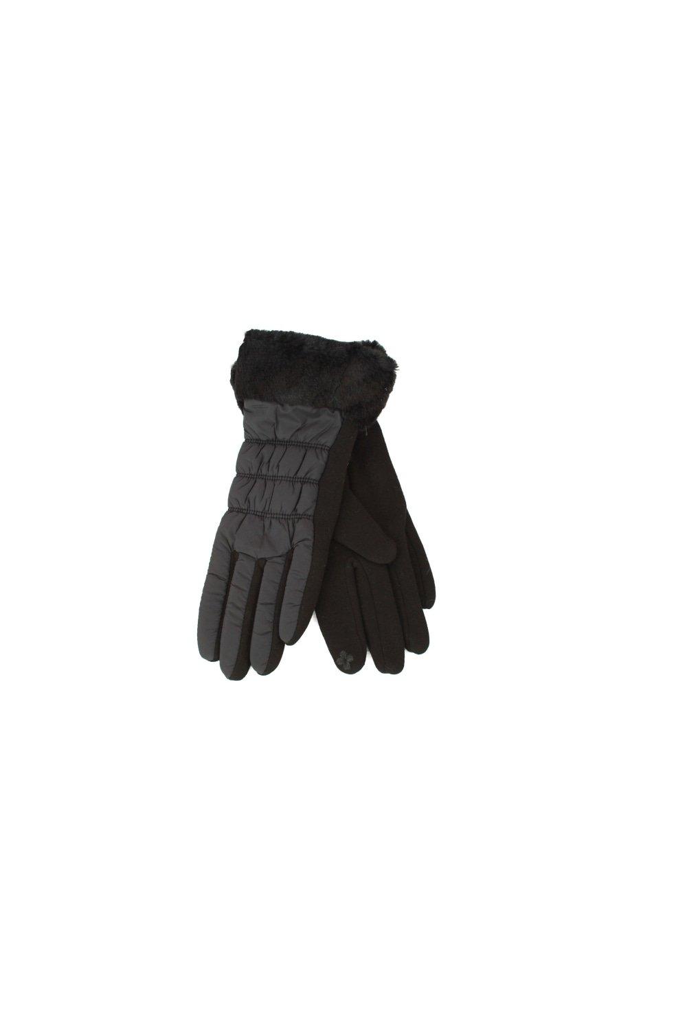 цена Перчатки Giselle с манжетами из искусственного меха Eastern Counties Leather, черный
