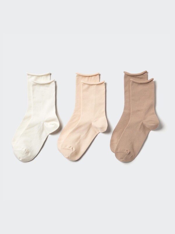 

Носки верхний рулон, 3 пары Uniqlo, белый