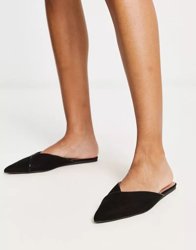 

Черные кружевные балетки ASOS Luna