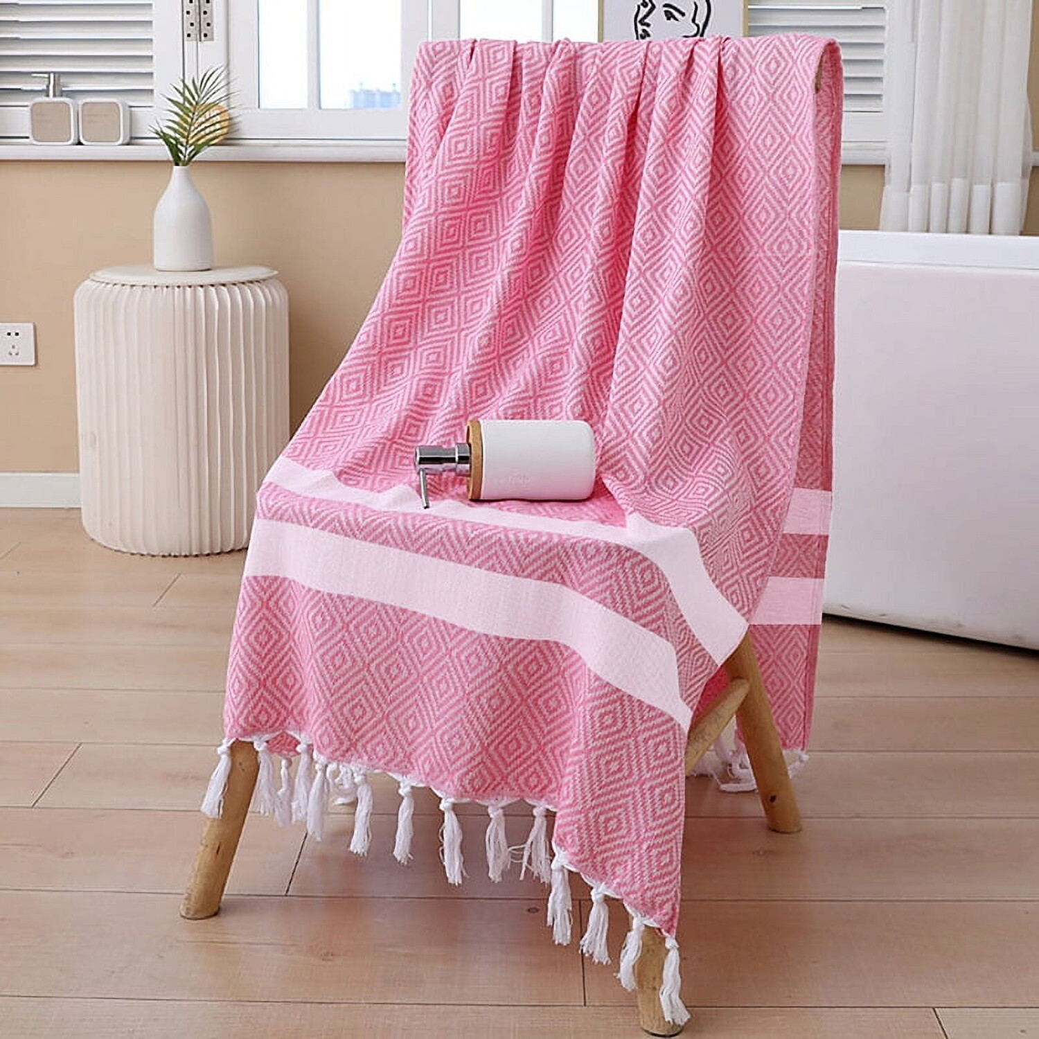 

Хлопковое банное полотенце Namzi 70,87x39,37 дюйма 6 шт, розовый