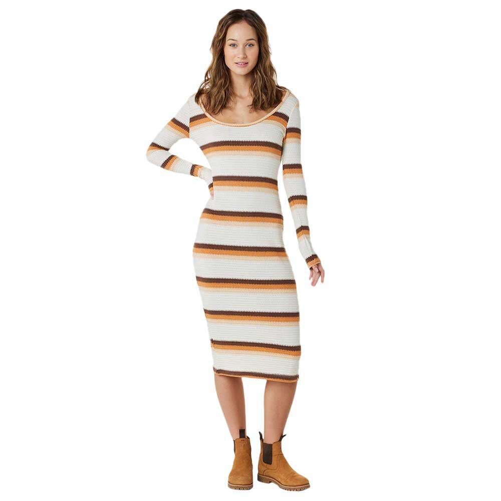 

Платье Rip Curl Sun Club Stripe Midi, коричневый